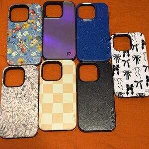 Casely iPhone 14 Pro Cases - Floral, Blue, Black, Checkered, Bow, Mirror Designs